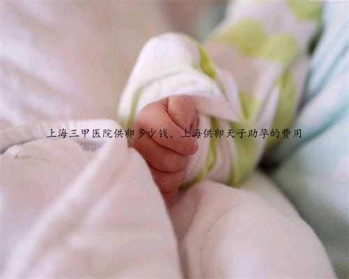 上海三甲医院供卵多少钱，上海供卵天子助孕的费用